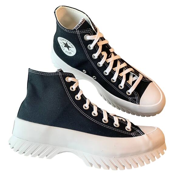 Converse CTAS Lugged 2.0 Platform Black Sneaker Boot Mens 8.5 Womens 10.5 NEW - Picture 1 of 14